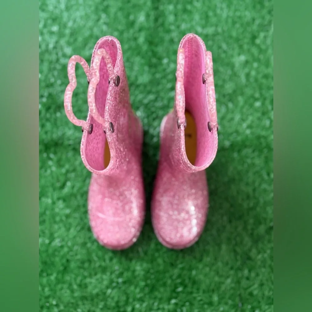 Western Chief Lighted Pink‎ Glitter Boots Size 10